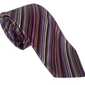 Brioni Extra Long Neck Tie Silk Blend Made in Italy 63" x 3.5" Stripes